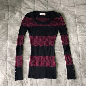 Maroon & black long sleeve shirt